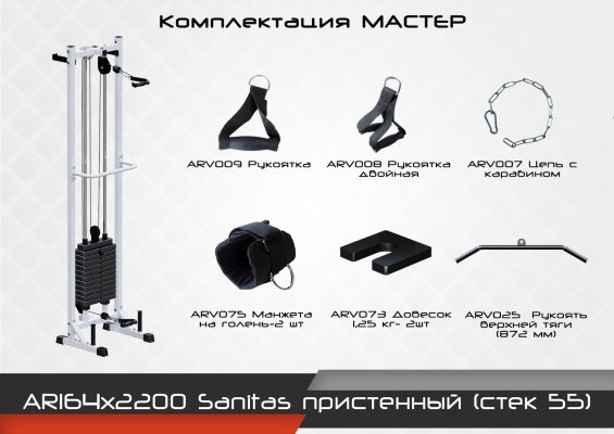 Sanitas пристенный (стек 55) ARMS AR164х2200