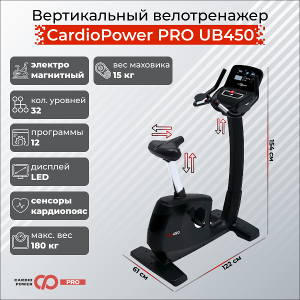 Велотренажер CardioPower PRO UB450 (UB410)